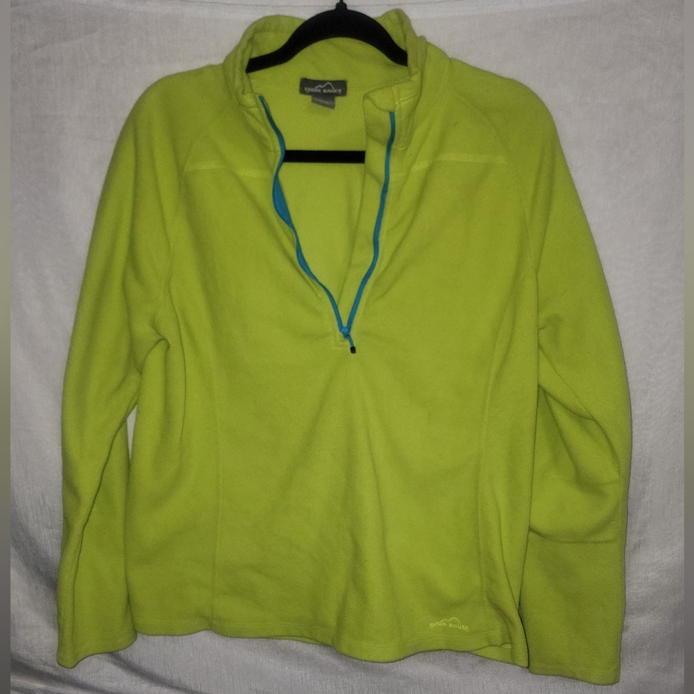 Eddie Bauer Lime Green Women's Cowl Neck Sweater